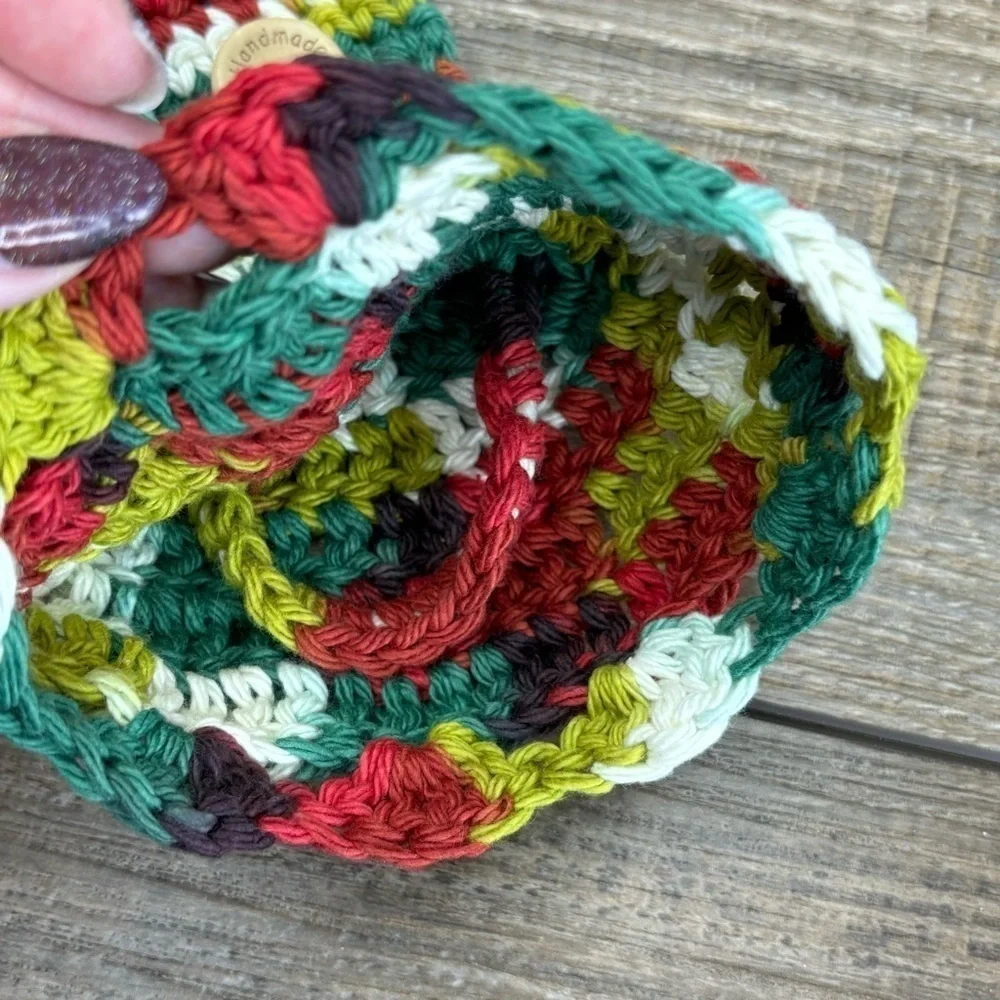 Kitchen Tea‎ Hand Towel Topper Holder Christmas Holiday Cotton Crochet by Seller